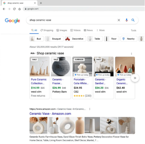 Покупки на десктопе Google